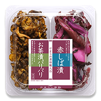 二色 お茶漬パリパリ･赤しば漬 80g